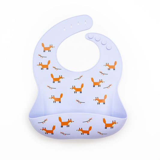 Baby Waterproof Silicone Bib with Rice Pocket