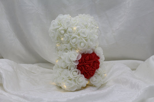 Snow with Heart Bear with Light - 25cm