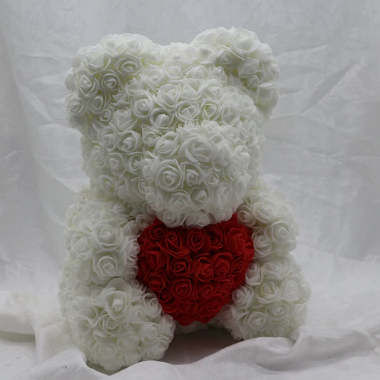 Large Snow with Heart Bear - 40cm