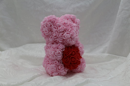 Blush with Red Heart Bear - 25cm