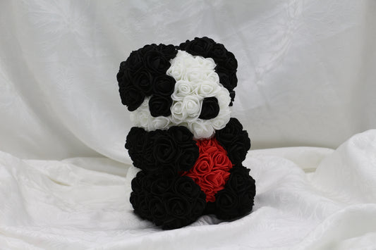 Nini the Panda with Red Heart - 25cm