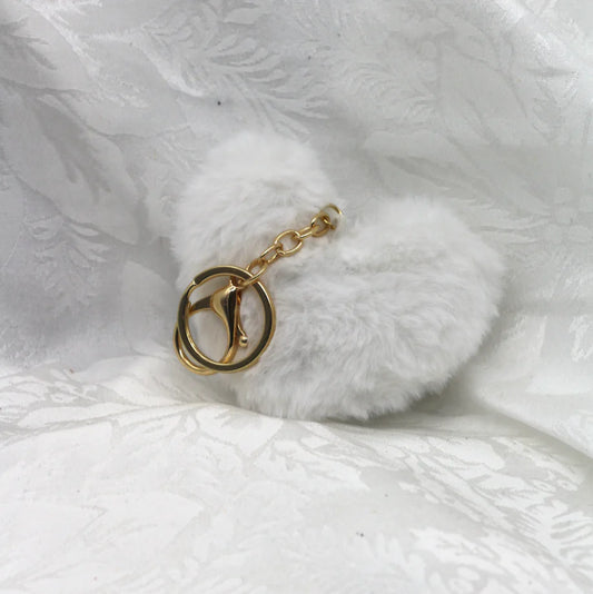 Snow Heart Keychain