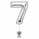 Silver Number 7 Balloon
