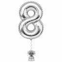 Silver Number 8 Balloon