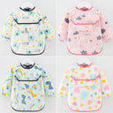 Waterproof Cotton Bib for Kids - Long Sleeve Feeding Apron