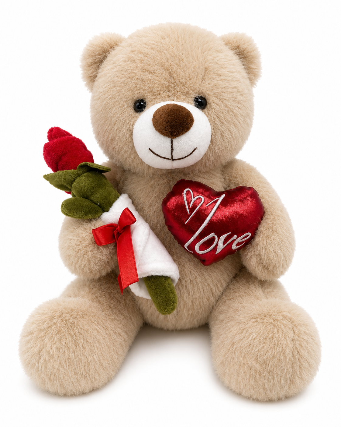 Latte Bear with Rose