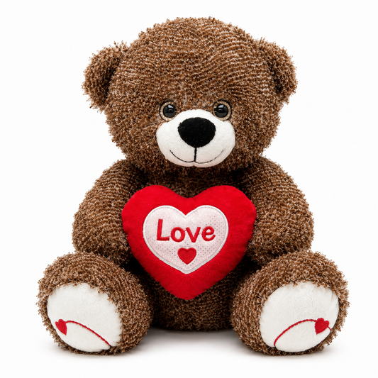 Dark Brown Bear with Heart